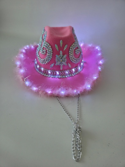 Cowboy con arabescos bordados y luces