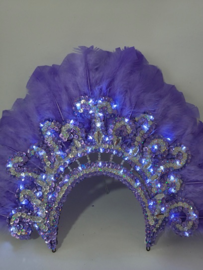 Vincha tocado bordada con lentejuelas