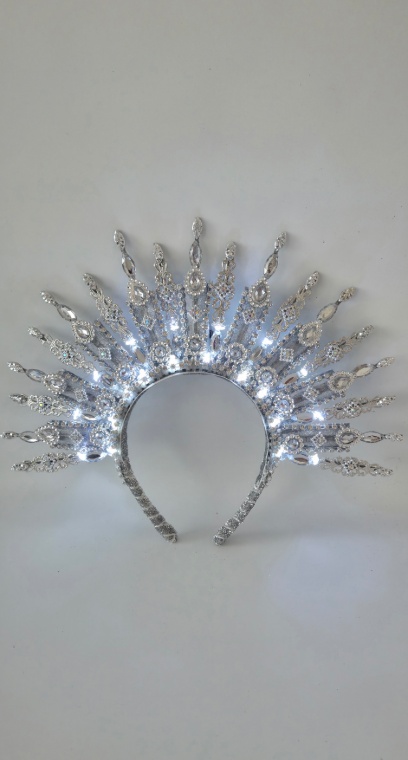 Vincha desflecada strass chica