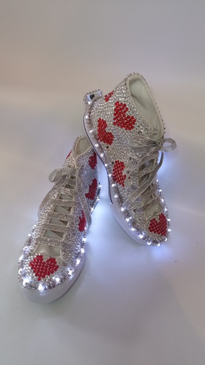 Zapatillas bordadas corazón