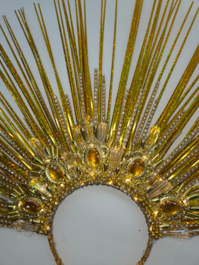 Vincha desflecada tiras con filigranas