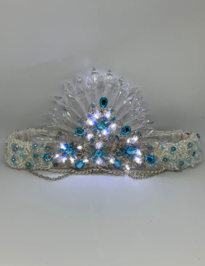 Corona cristal  bordada