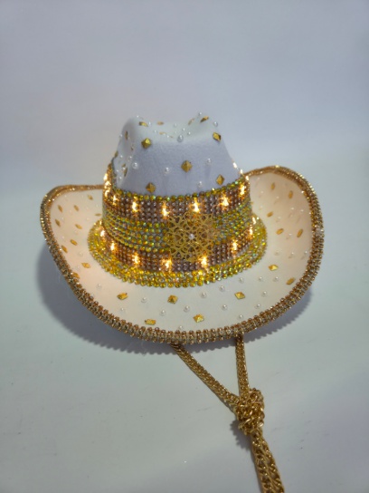 Cowboy bordado, borde strass