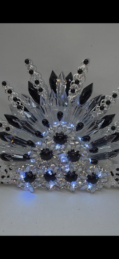 Corona cristal bordada