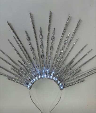 Vincha desflecada gemas y strass