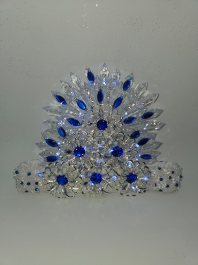 Corona cristal bordada