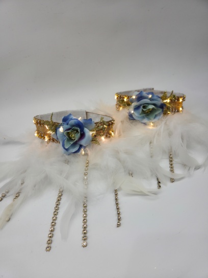Muñequeras con flores